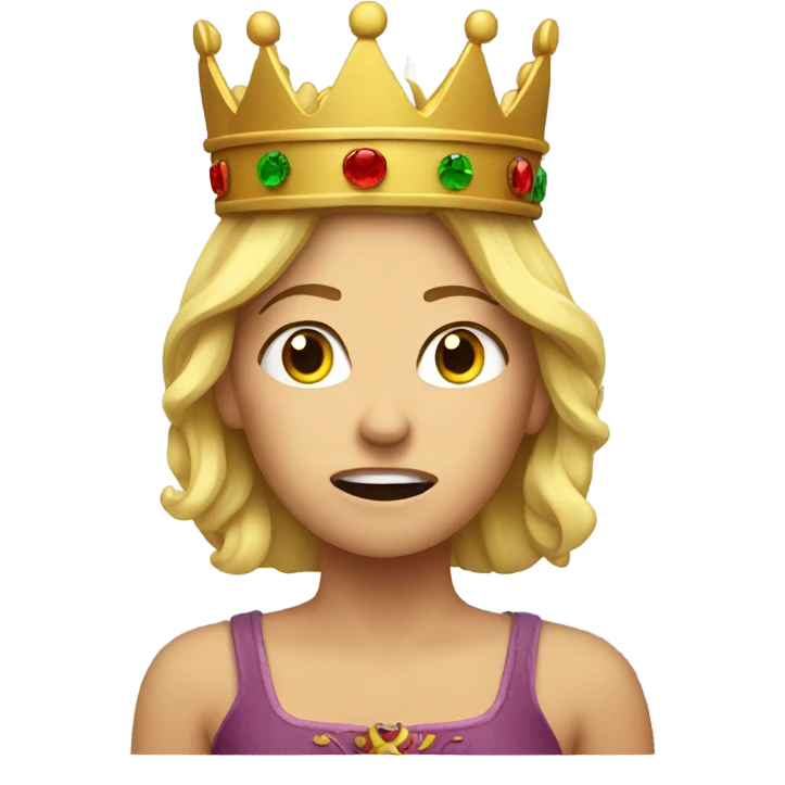 Heidi with crown angry  emoji