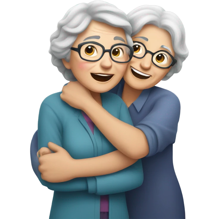 Hugging grandma emoji