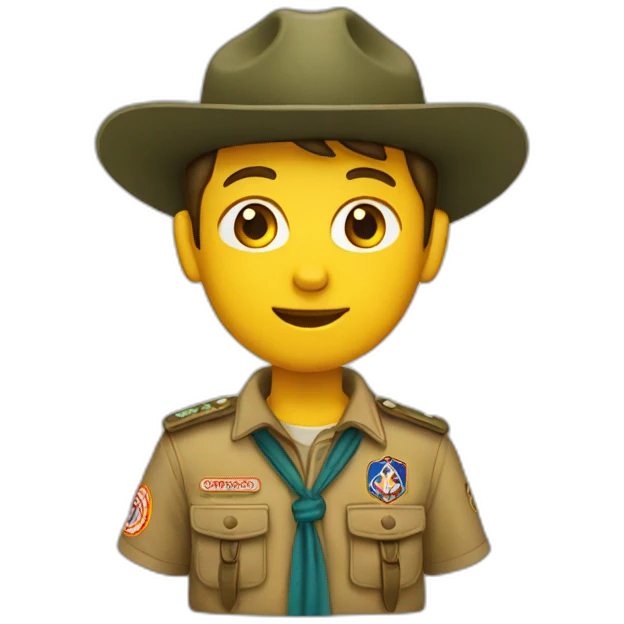 Scouts sous une tente emoji