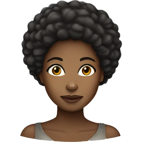 Congolese Woman Afro hair emoji