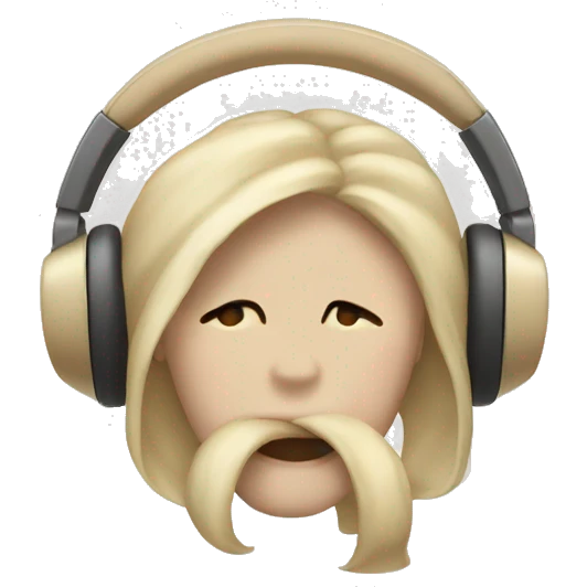 beige headphones with beige bows emoji