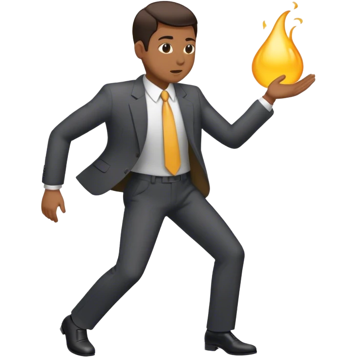 Person in a suit shaking their butt emoji