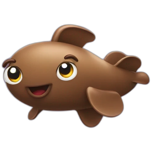 Flying poop emoji