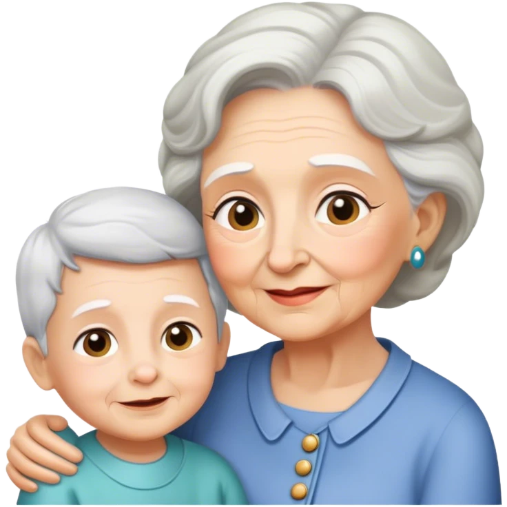 Grandma meeting grandson emoji