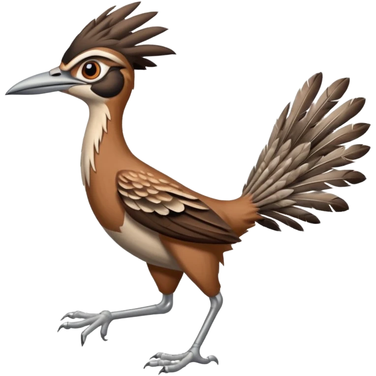 realistic roadrunner bird emoji, running emoji