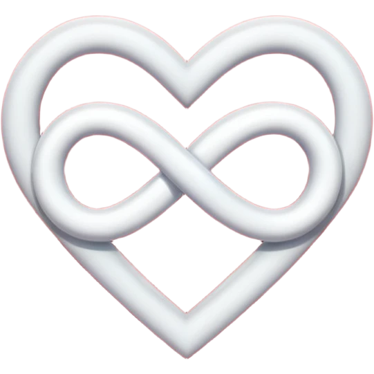 heart with an infinity symbol inside emoji