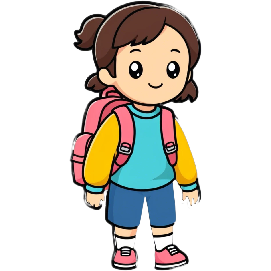 girl with backpack emoji
