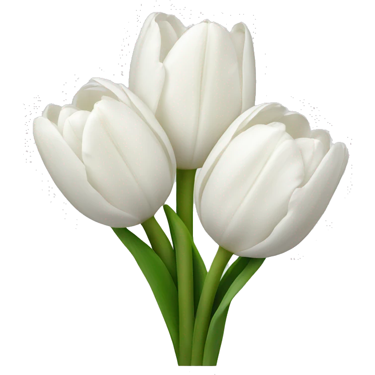 White tulips  emoji