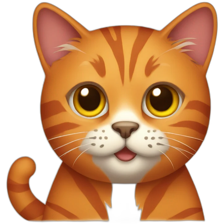 dark orange cat with stripes emoji