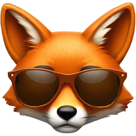 Fox with sunglasses  emoji