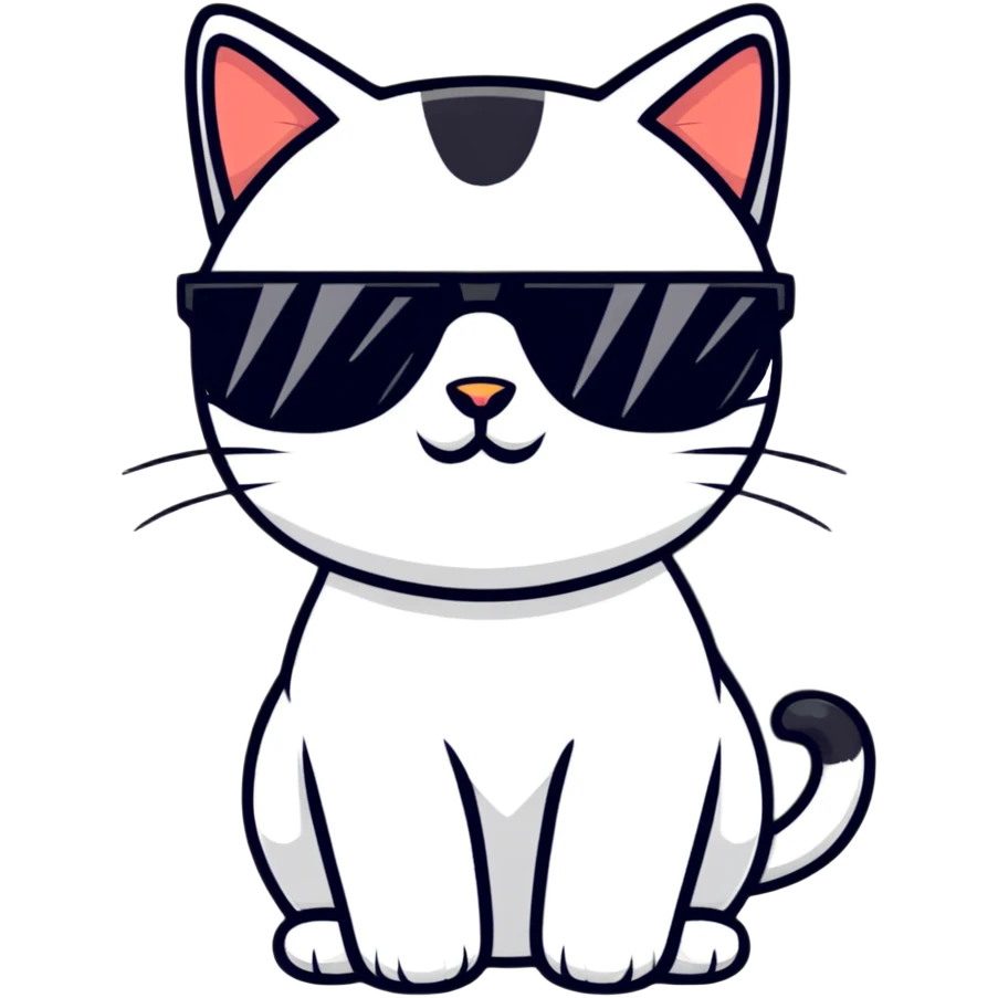 Cat with sunglasses emoji