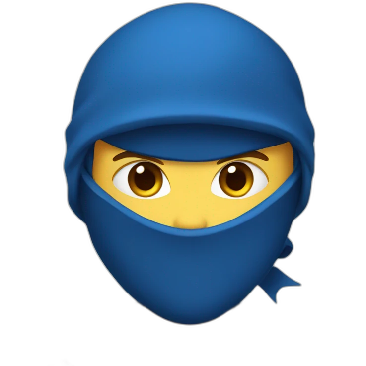 blue ninja emoji