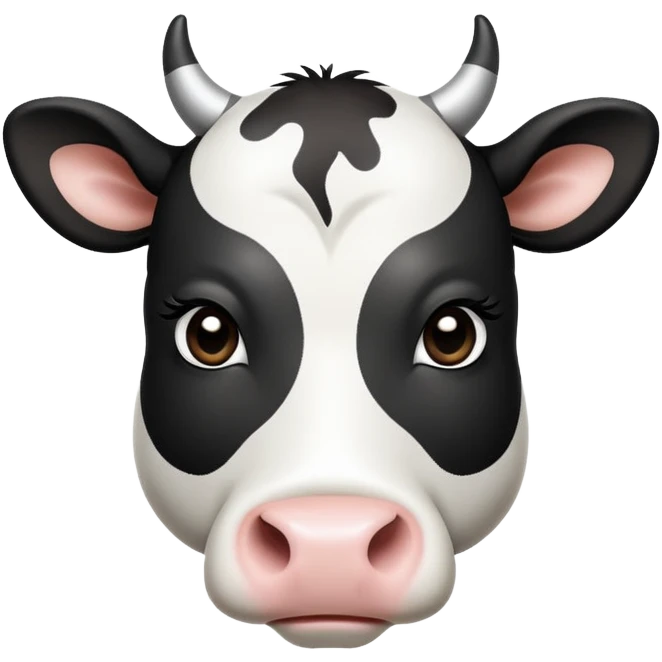 cinematic-noble-black-and-white-cow calf-portrait-emoji,-poised-and-regal,-with-a-large,-sturdy-build-and-a-beautifully-patterned-hide-of-rich-black-accented-by-crisp-white-patches,-deep-set-soulful-brown-eyes,-simplified-yet-sharp-and-sophisticated emoji
