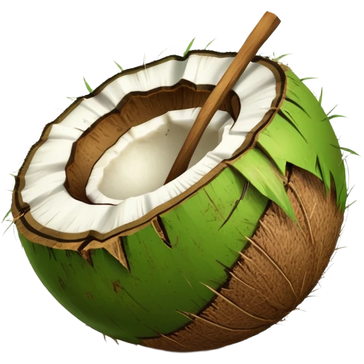 Green Coconut shell emoji