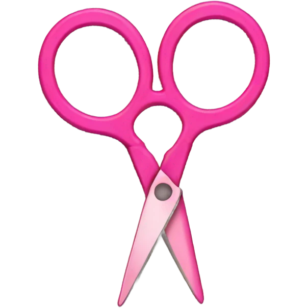 Pink scissors with bow emoji