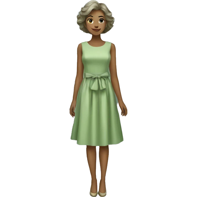 sage green dress emoji