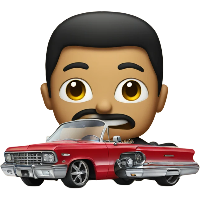 A lowrider with Felix the cat in it emoji