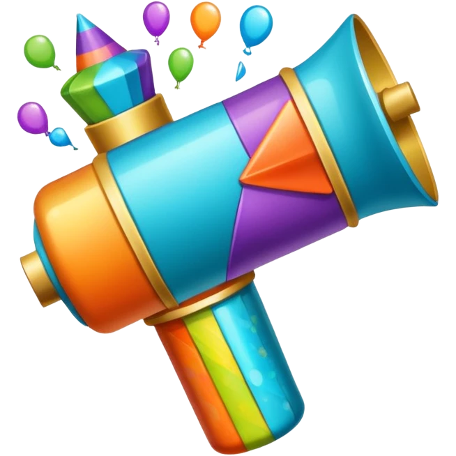 Corporate Gift icon and party popper as a retro sticker  emoji