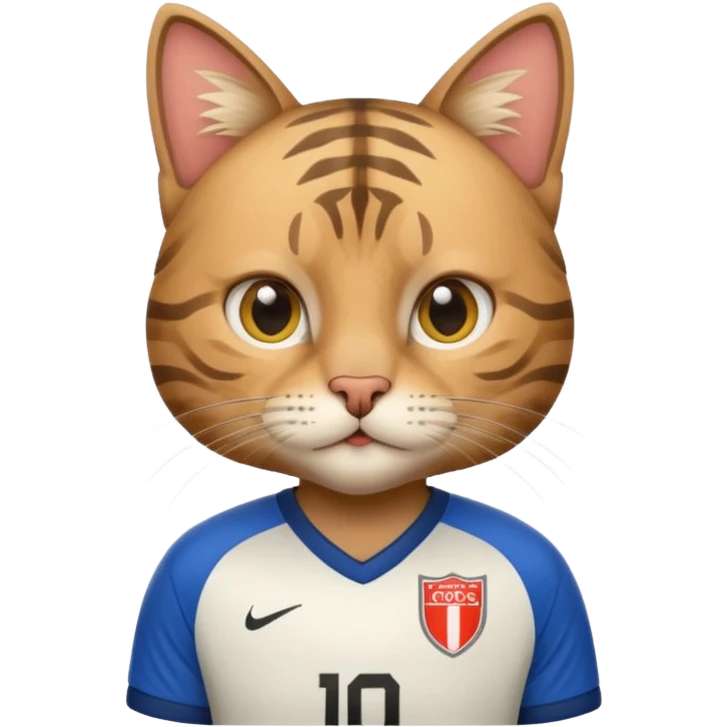 Cat soccer player emoji