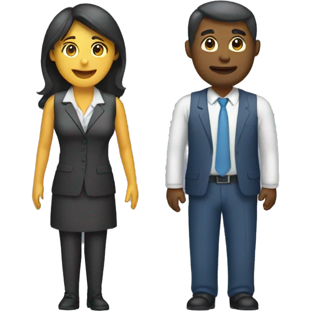 Woman and man supervisors emoji