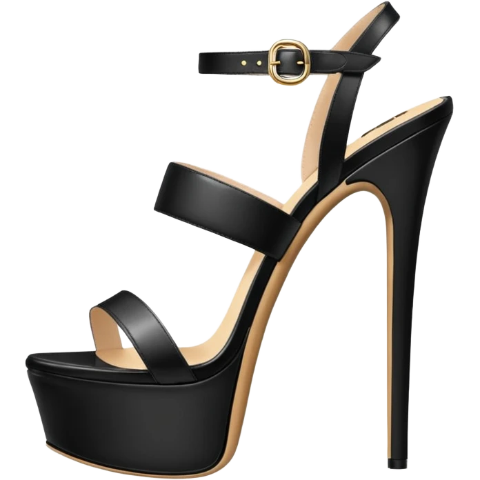 platform heel sandal, stiletto emoji