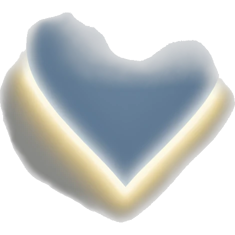 glowing heart in white outline emoji