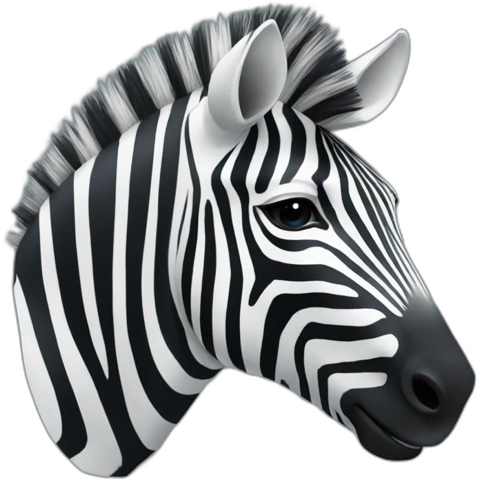 Fun zebra head emoji