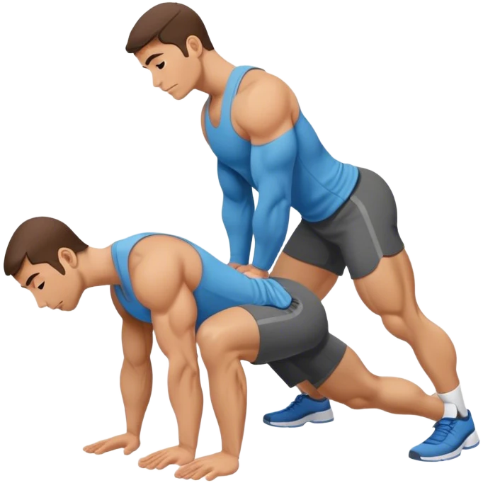 side-view man weighted glute-bridges emoji