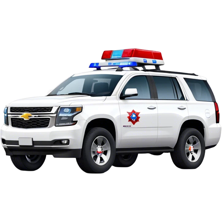 Emergency Response SUV - Chevrolet Tahoe (Model Year: 2021) (Iconic colour: White with red/blue sirens) emoji