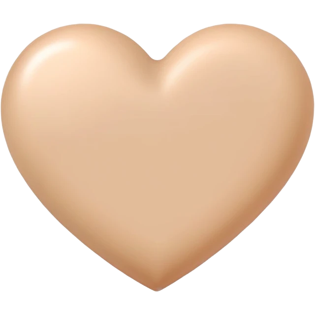 Pastel tan heart emoji