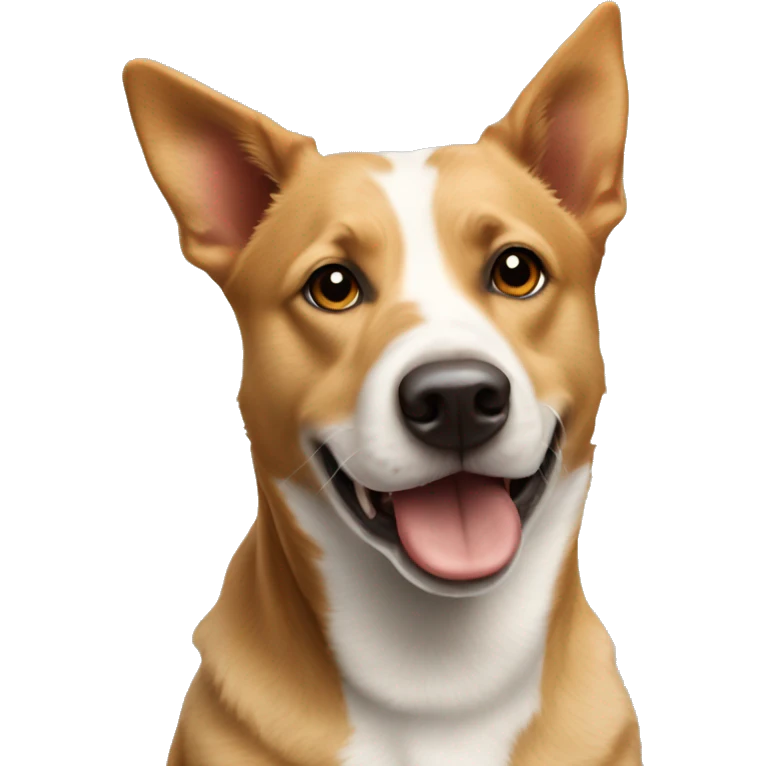 Light brown, tan, white cattle dog emoji