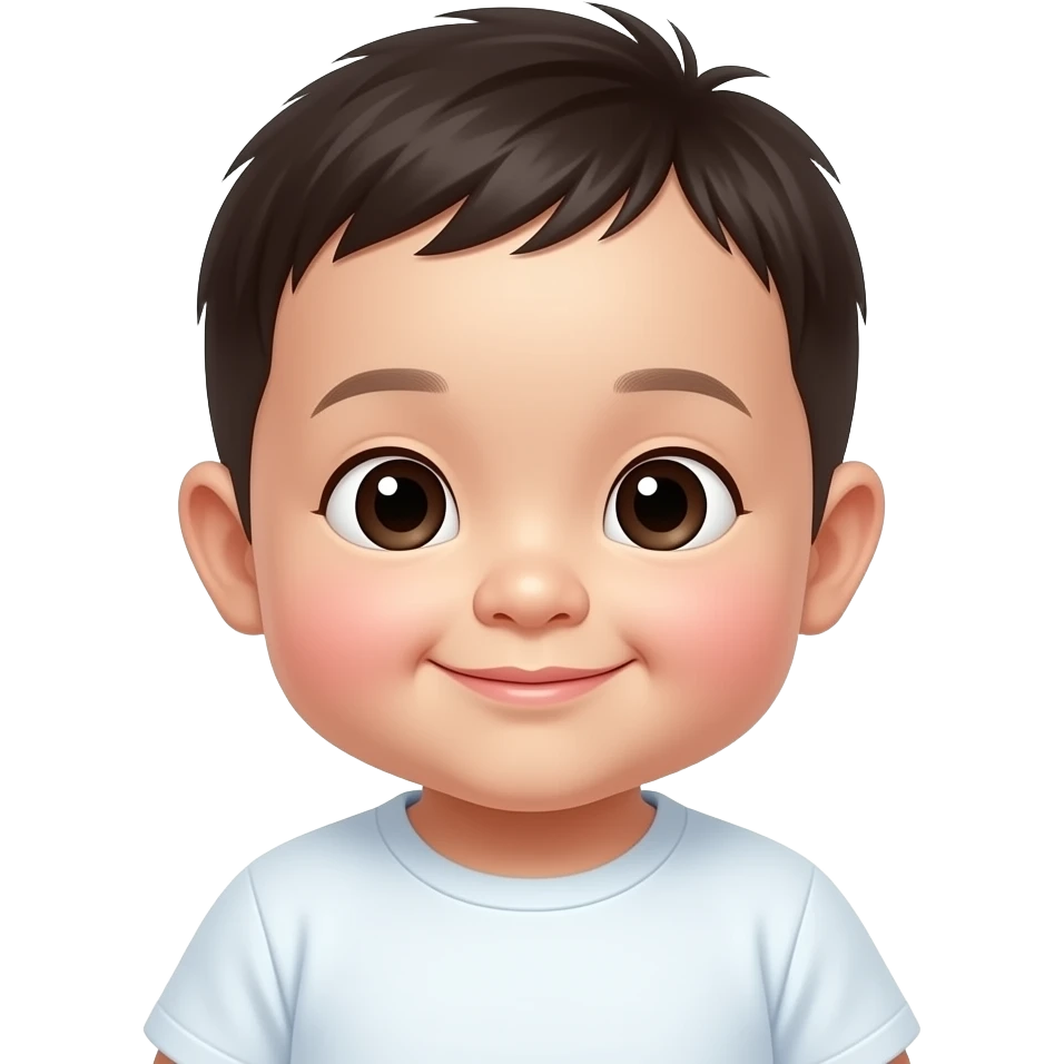 chinese baby make him look chubby and alot younger emoji