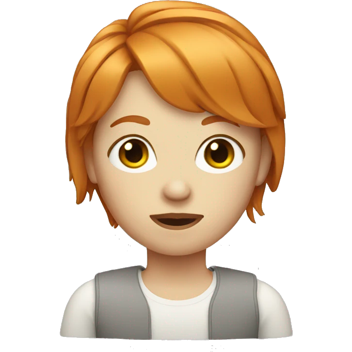 ginger girl with bangs emoji