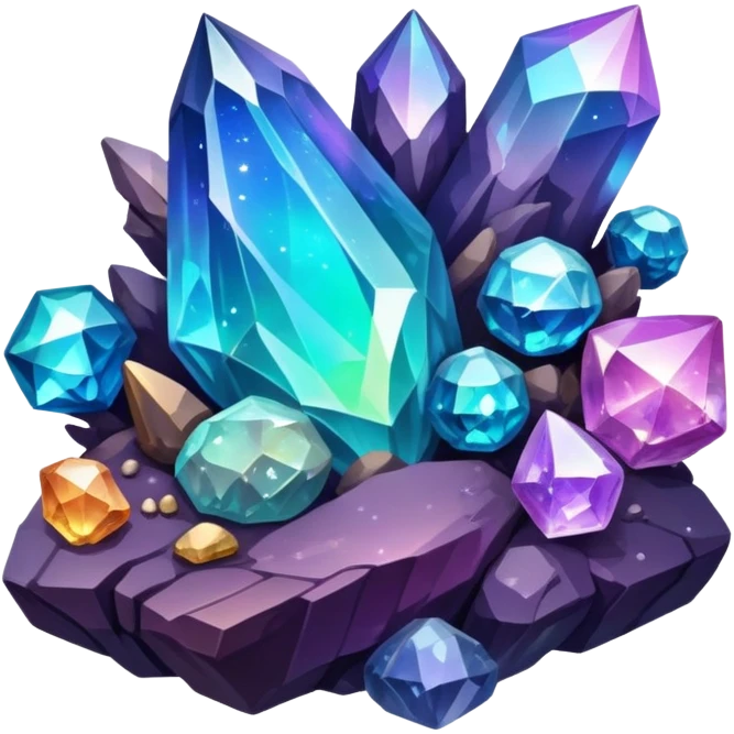  Random Nebula-Crystals Stones Minerals Clusters Stones emoji