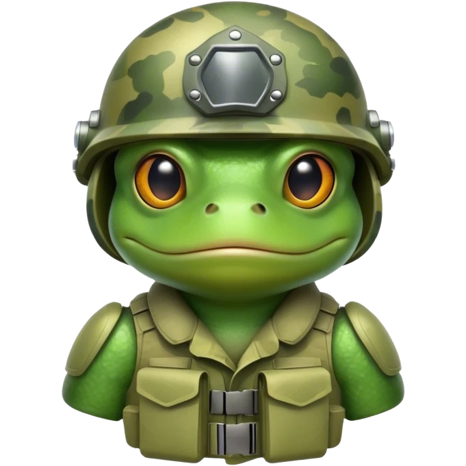 Soldier frog emoji