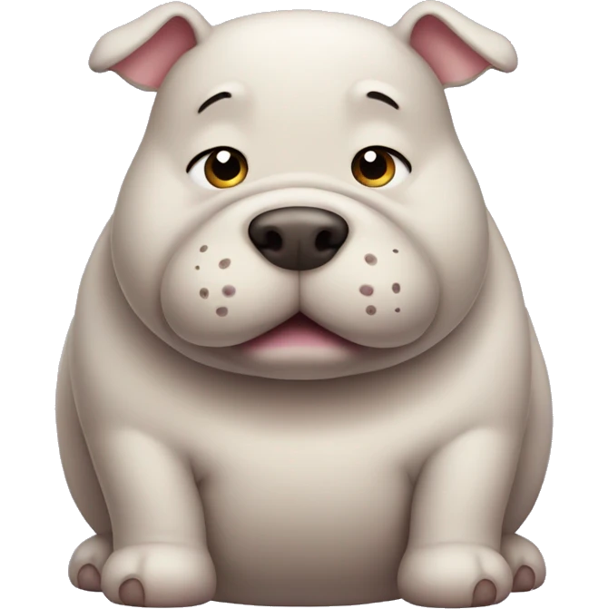 chubby dog hippo with a belly emoji