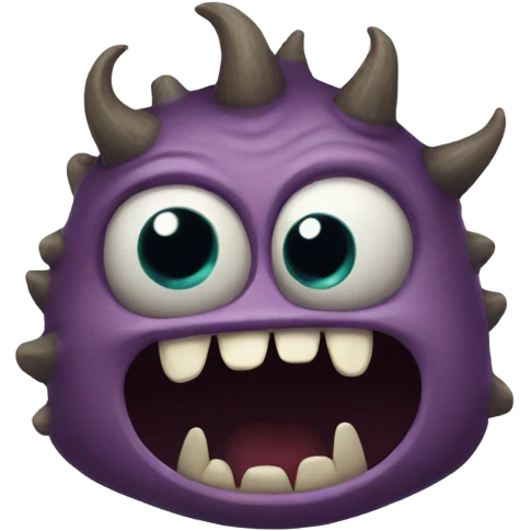 monster with a weird face emoji