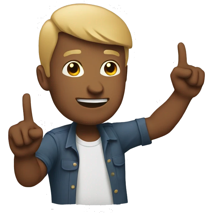 Create in emoji of a man holding up one finger emoji