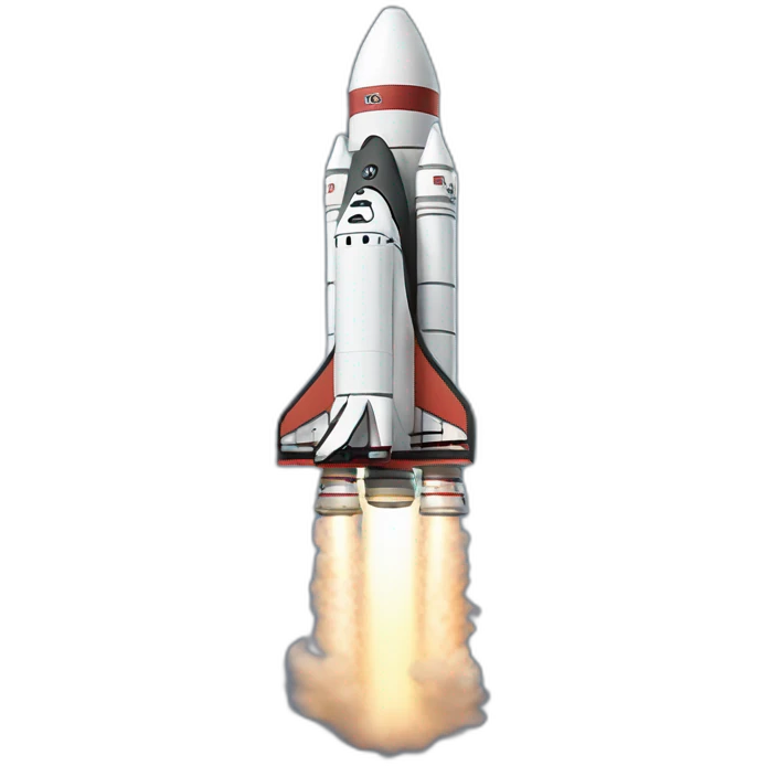 A super realistic rocket emoji