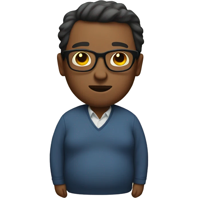 man with big belly and glasses emoji