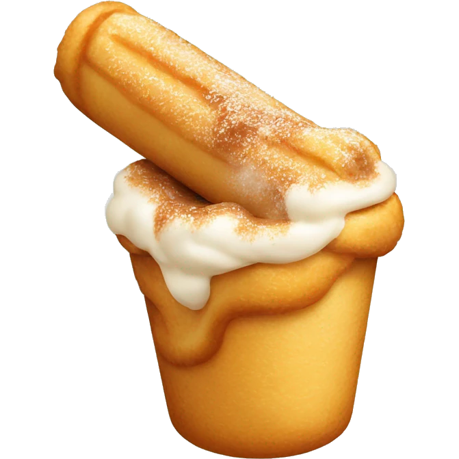 Filled cream churro emoji