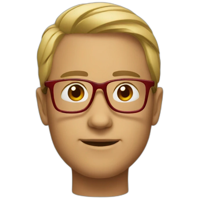 red glasses emoji