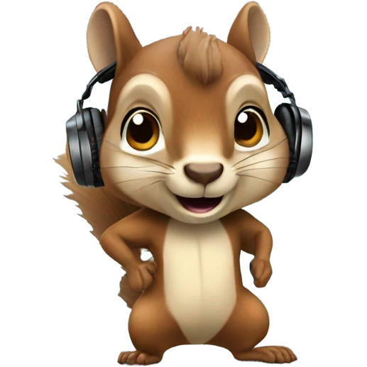Squirrel DJ emoji