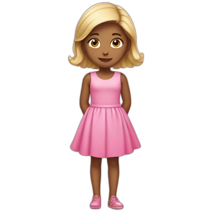 Girl wearing a pink dress emoji
