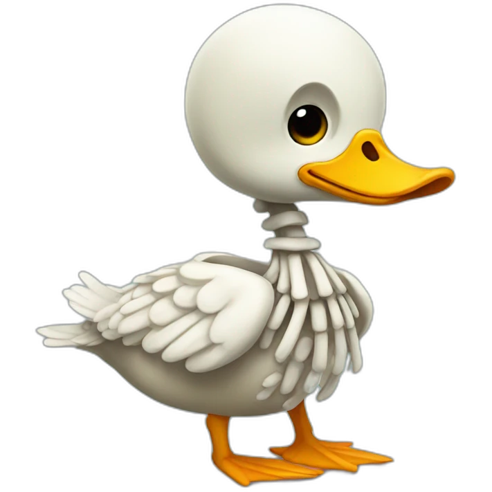 skeleton duck emoji