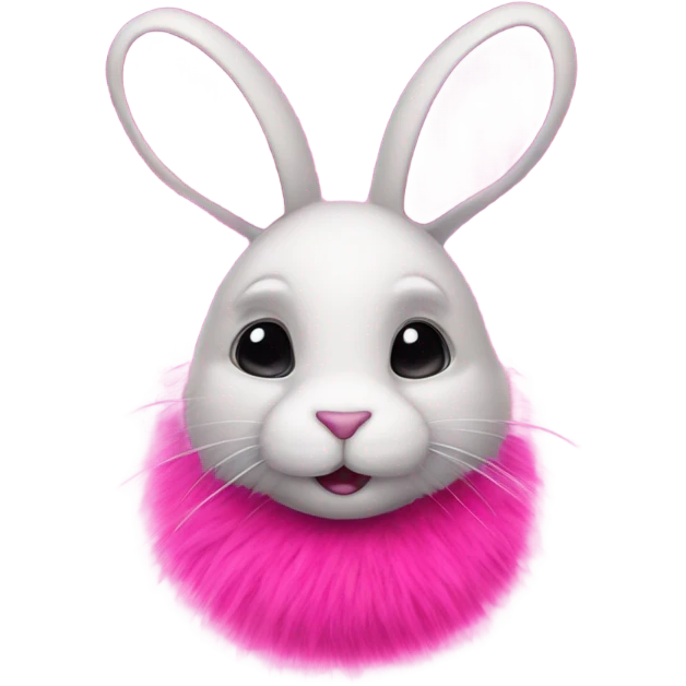 Hot pink bunny emoji