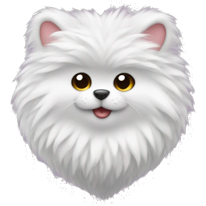 fur white fluffy heart emoji