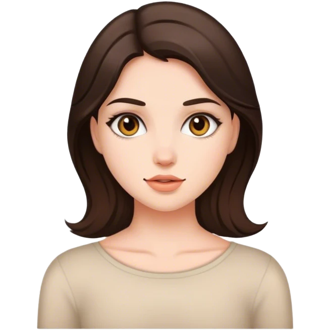 Pretty brunette emoji
