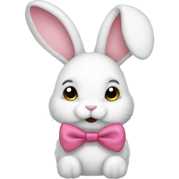 Bunny with bow emoji