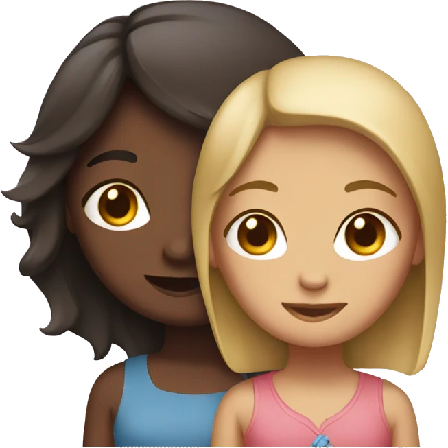 Two girls in a couple emoji